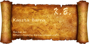 Kaszta Barna névjegykártya